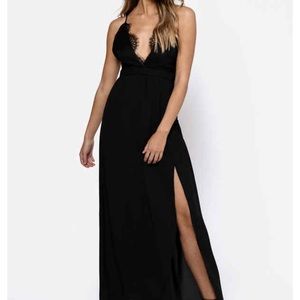 TOBI Black Lace Maxi Dress NWT